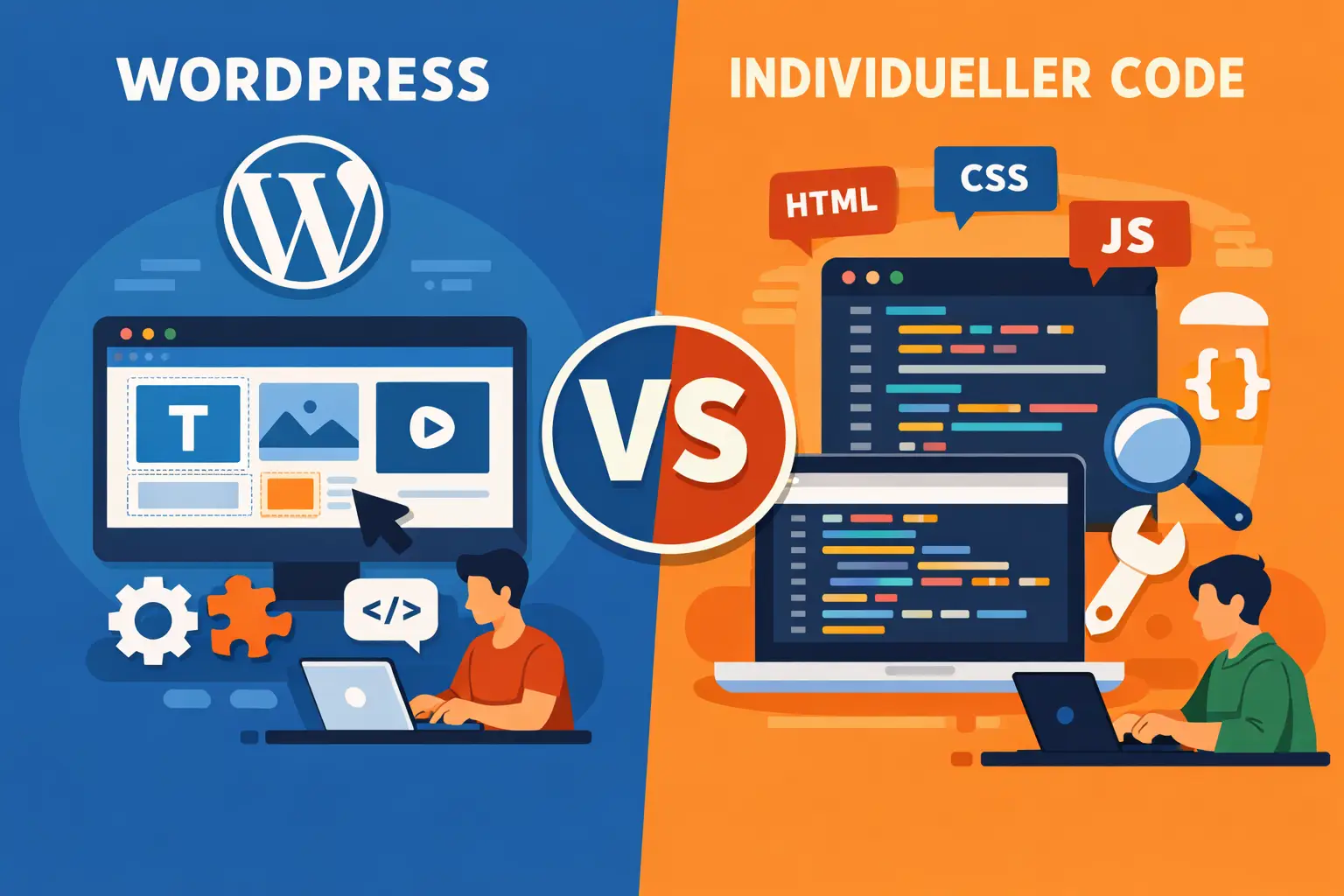 Code auf Bildschirm als Symbol für moderne Webentwicklung