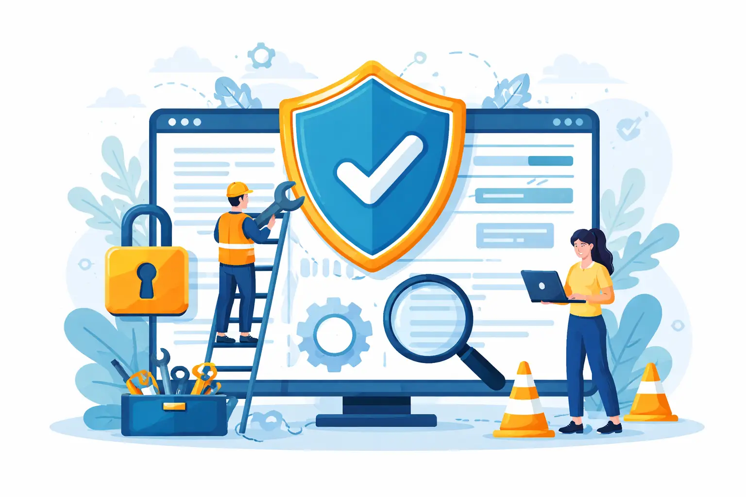 Sicherheit und Wartung Symbolik