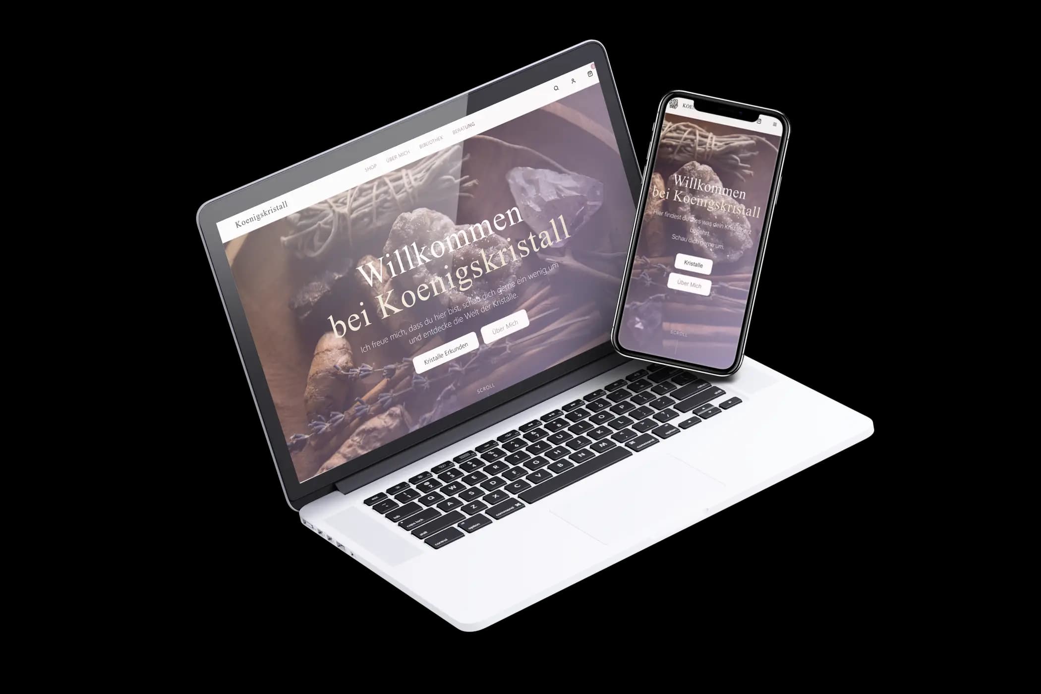 Custom Online-Shop & Markenauftritt: Koenigskristall