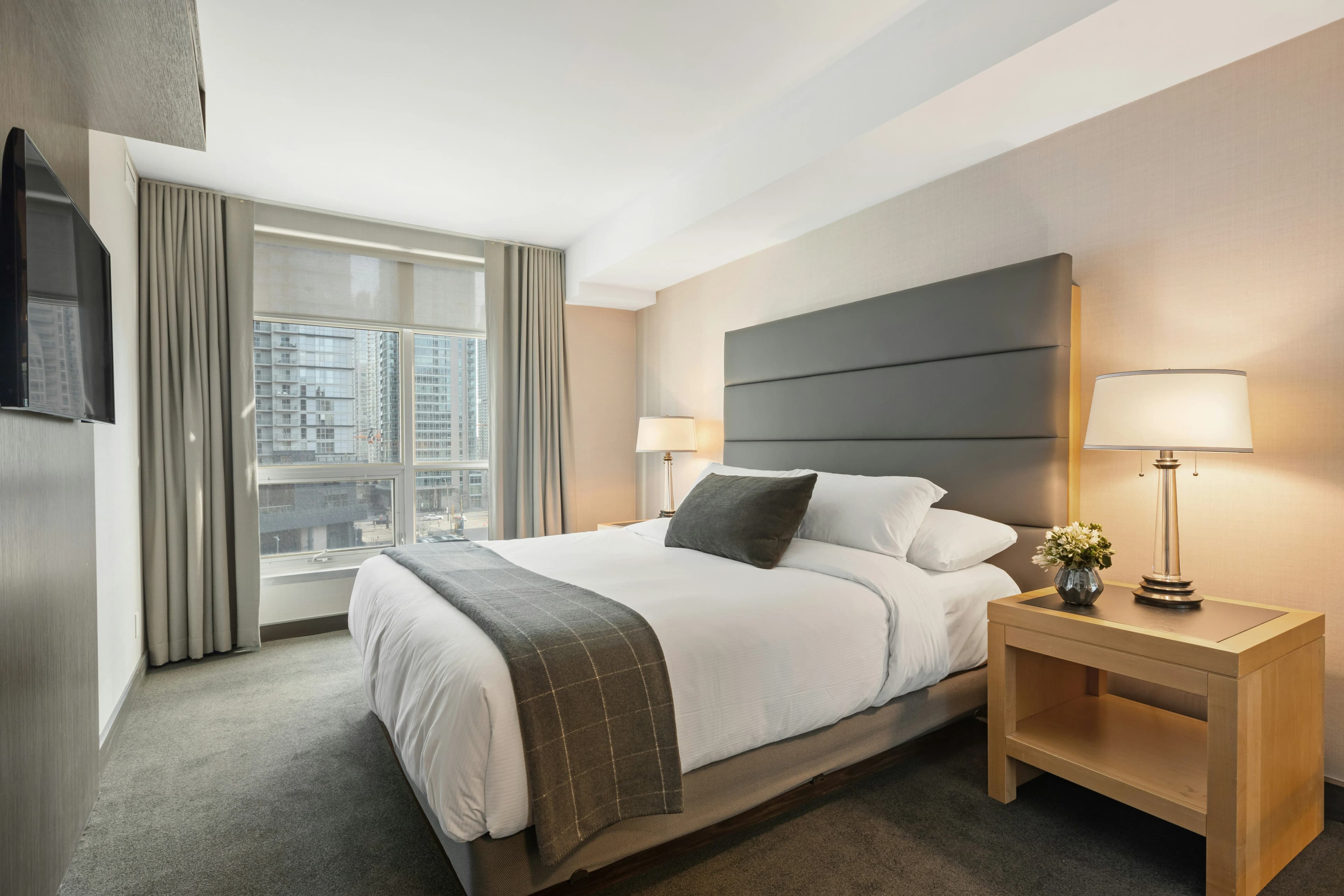 Hotelzimmer mit Stadtblick