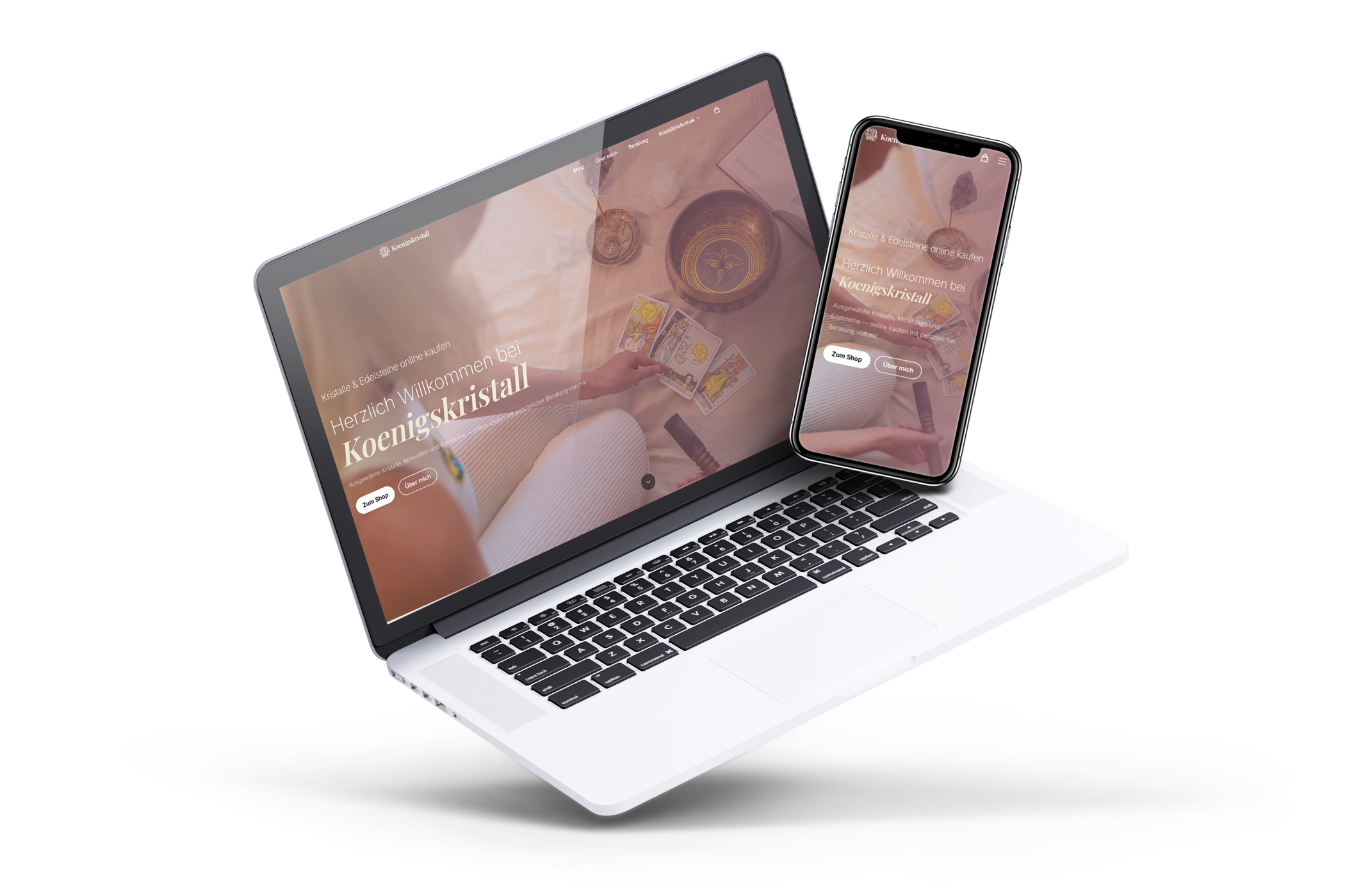 Shop- und Webdesign für Koenigskristall